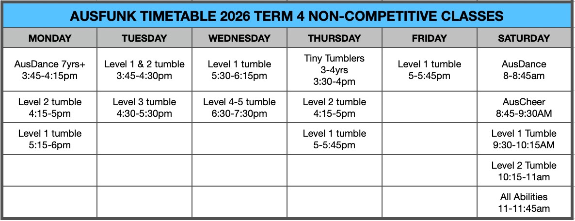 Rec Timetable Final